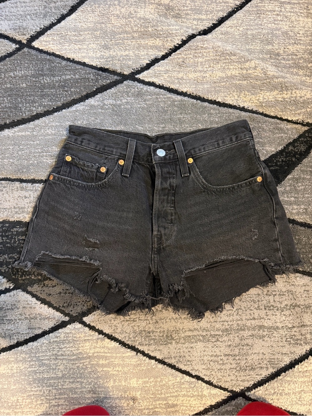 BLACK LEVIS 501 SHORTS